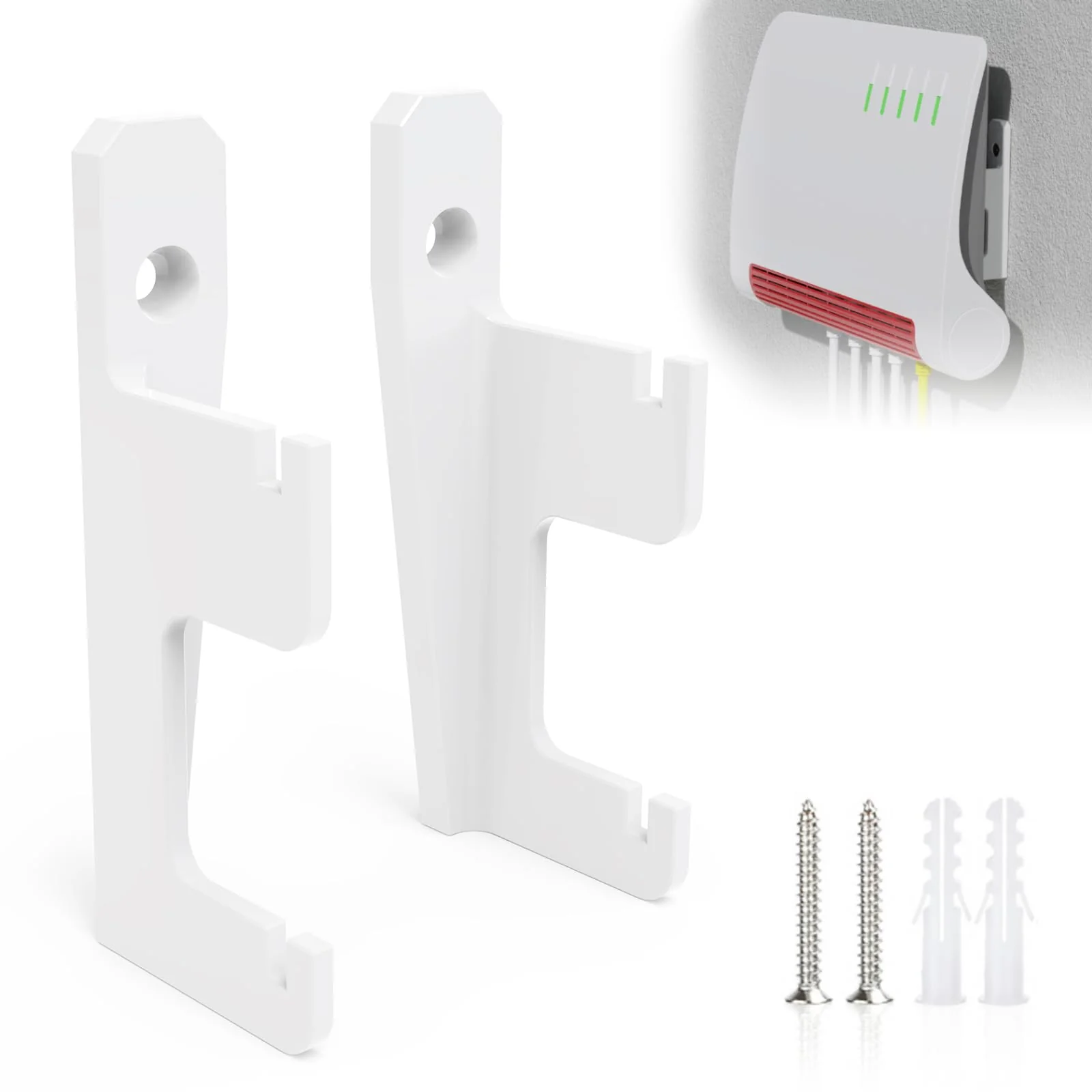 Wandhalterung für FritzBox 7590 AX 7530 7690 7510 5590 5530 6660 6890 6850 Router, JLNJLE Hochwertiges ABS Halterung Modem Aufhängung mit Kabelmanagement für Führt Wärme ab und Spart Platz - Image 2