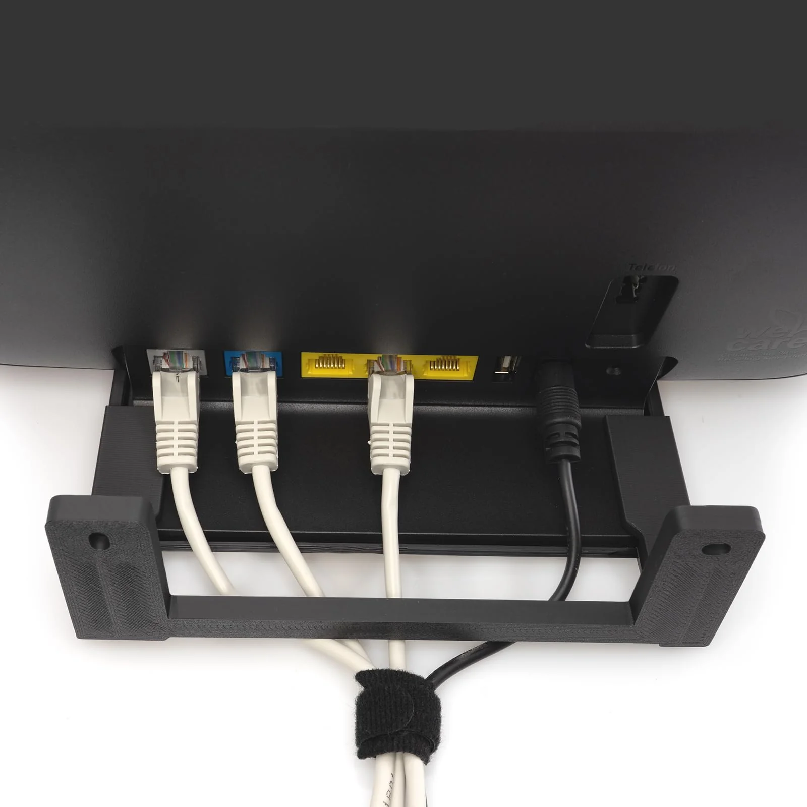 Wandhalterung für Telekom Speedport Smart 4 Plus Router WLAN Halterung Halter Wandhalter mit Kabelmanagment inkl. Befestigungsmaterial