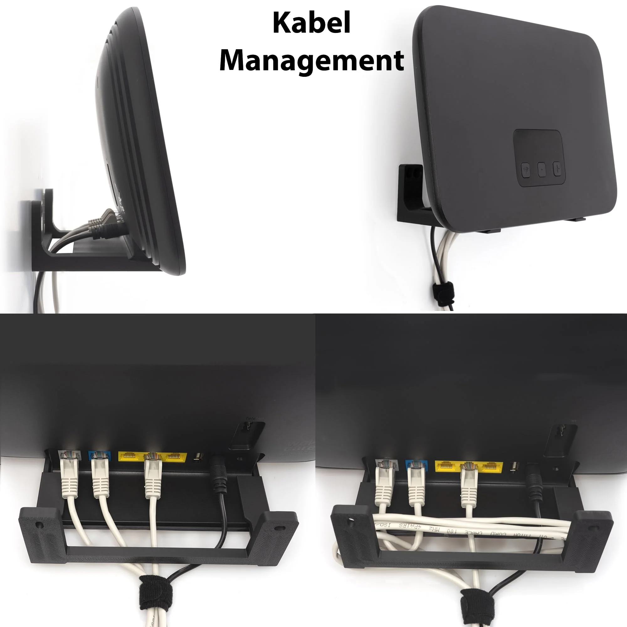 Wandhalterung für Telekom Speedport Smart 4 Plus Router WLAN Halterung Halter Wandhalter mit Kabelmanagment inkl. Befestigungsmaterial - Image 9