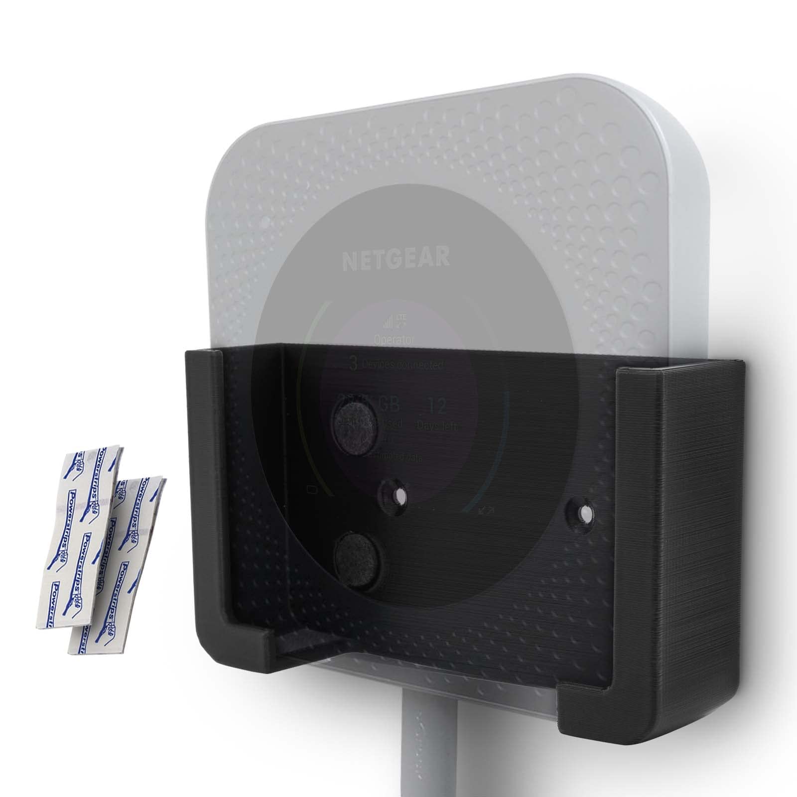 Wandhalterung Router Halter Schwarz mit Filzeinlage passend für Netgear Nighthawk M1 M2 M5 MR1100 MR5200 Halterung - Image 4