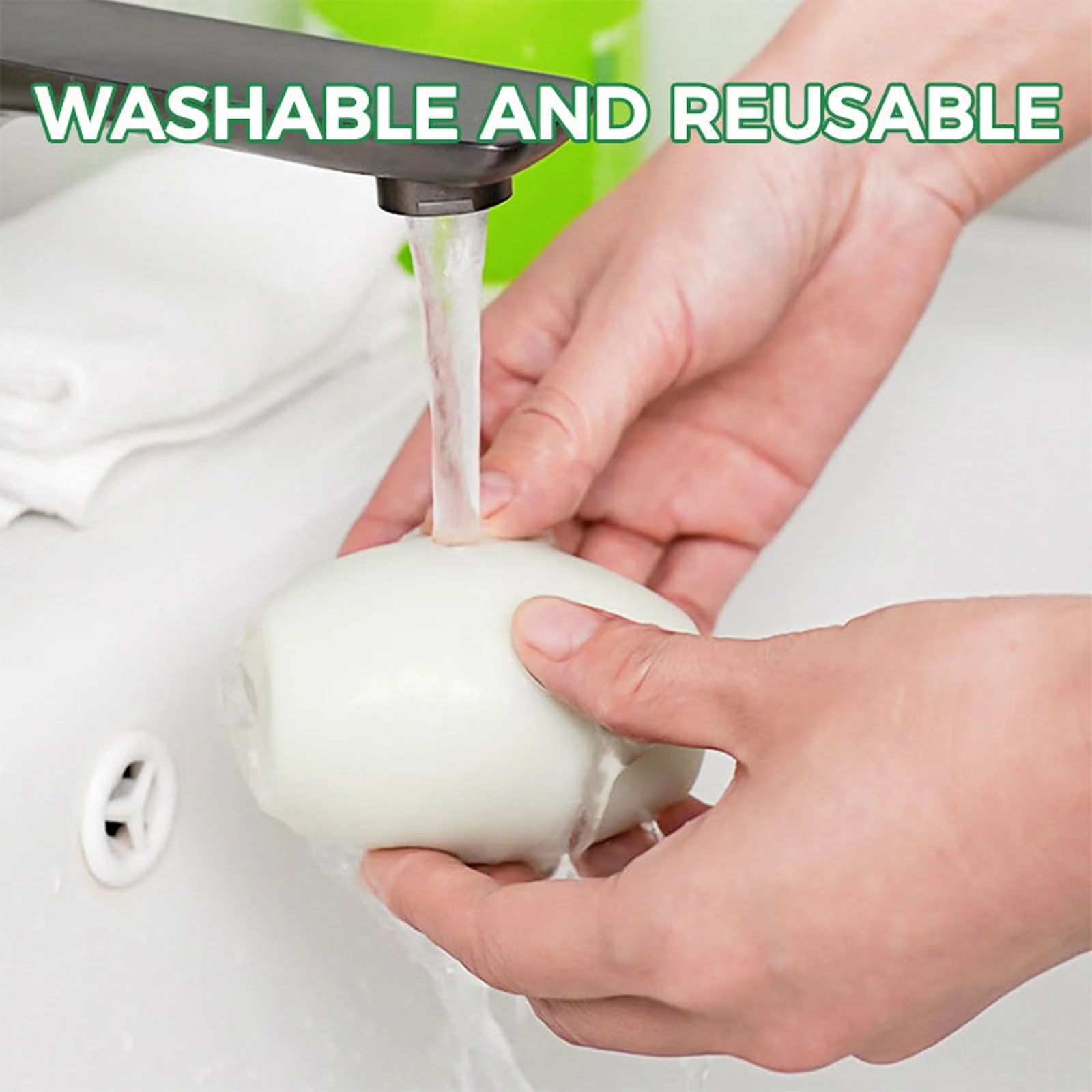 Waschbarer tragbarer Aufkleber, Tierhaarentferner Fusselrolle, Waschbare klebrige Gel Fusselrolle Ball für Haustier Haar, Wiederverwendbarer Gel-Fusselroller für Kleidung, Reisen, Haus (Grün) - Image 7