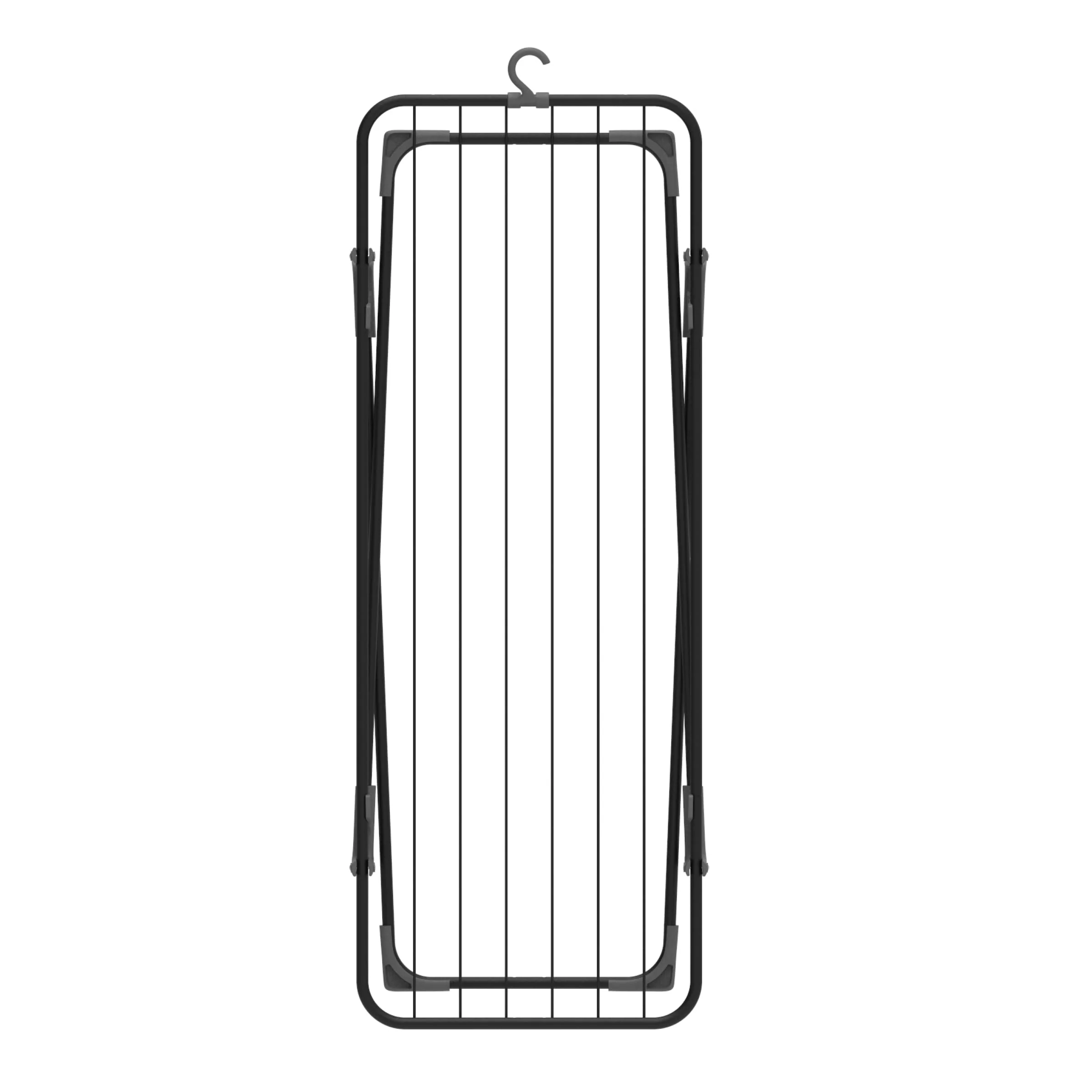 Wäscheständer Nano – verriegelt die Standbeine in zusammengeklappter Position - Haken zur Aufbewahrung - 9 m Trockenfläche - Design und Qualität von Schwedens stärkster Trockenständermarke (Schwarz) - Image 8