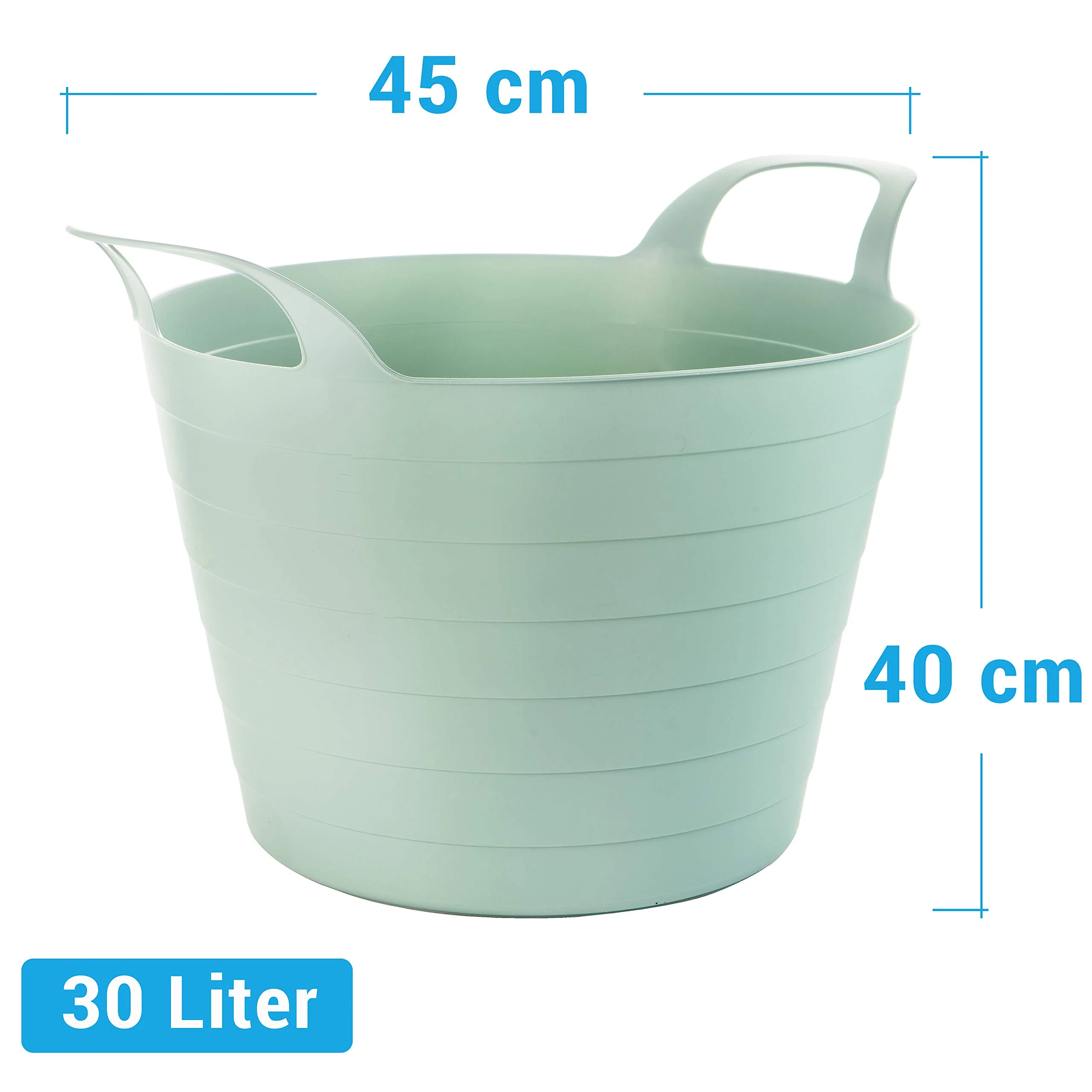 Wäschewanne Flexi, 3er Set, 45 x 40 cm, 30 Liter, Wäschekorb Plastik mit Griffen, 3 Farbe, Made in EU - Image 7