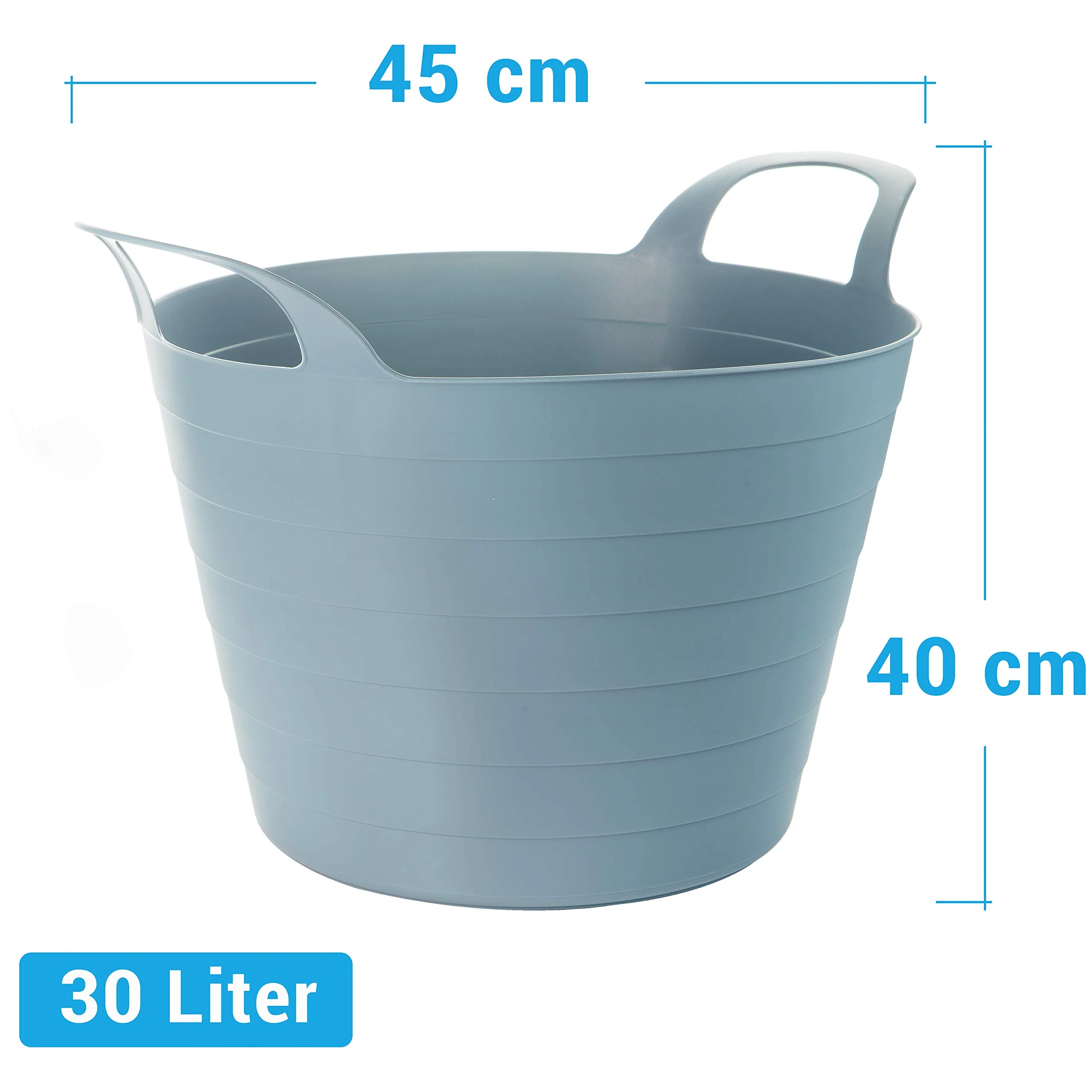 Wäschewanne Flexi, 3er Set, 45 x 40 cm, 30 Liter, Wäschekorb Plastik mit Griffen, 3 Farbe, Made in EU - Image 8