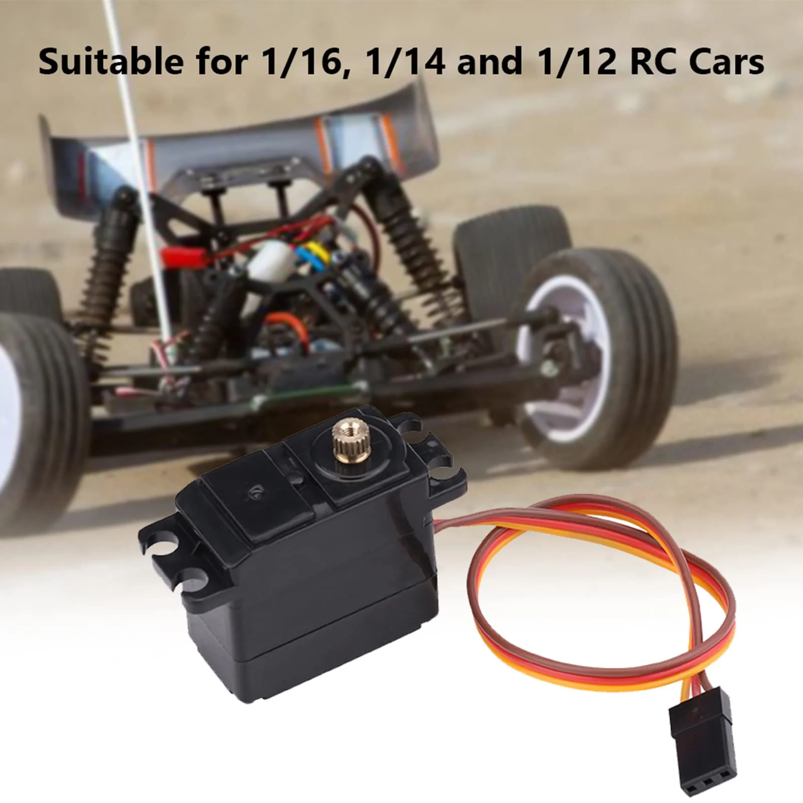 Watris Veiyi RC Servo, 2,2kg Metallgetriebe Wasserdicht Mini Servo, 3x1,5x4cm / 1,2x0,6x1,6 Zoll RC Zubehör für 1/16/14/12 Ferngesteuertes Auto - Image 3