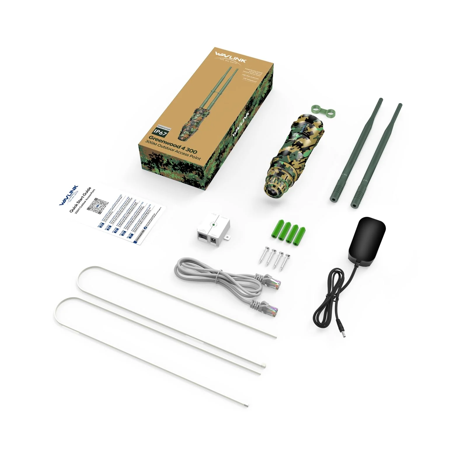 WAVLINK N300 Outdoor WLAN Repeater Greenwood, wetterfester 300Mbit/s WLAN Access Point/Verstärker unterstützt Passive/Active PoE, AP/Router/Repeater Modi, 100Mbit/s WAN/LAN, WPA2, EU-Netzteil - Image 9