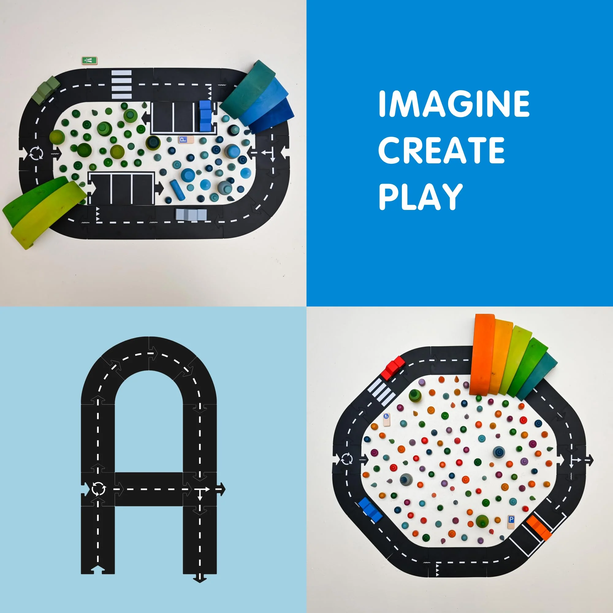 Waytoplay Expressway - Die Flexible Spielzeugstraße, 16 st. Spielen Sie mit Ihren Autos drinnen und draußen. Hergestellt in den Niederlanden - Image 6