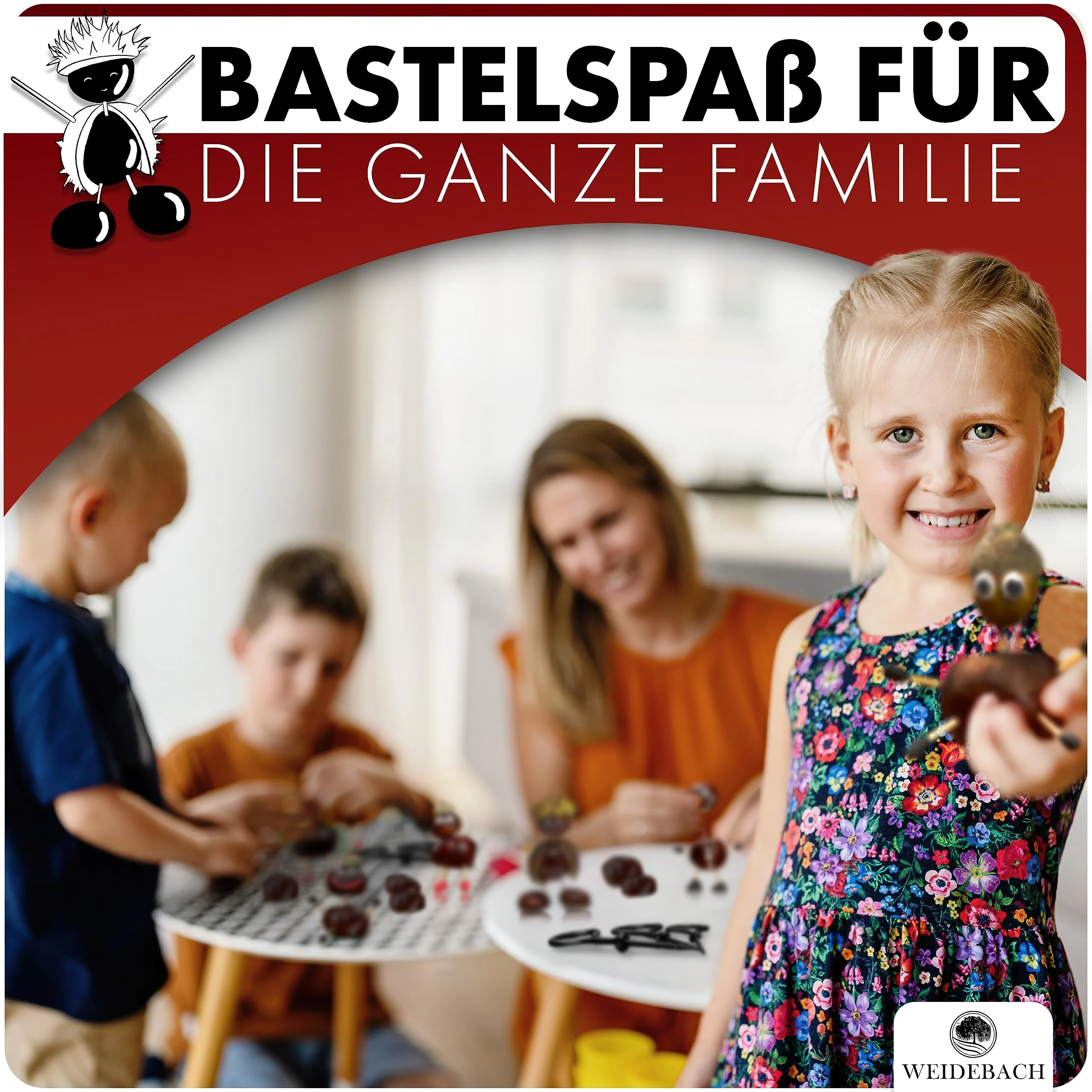 WEIDEBACH® 6-teiliges Kastanienbohrer Set, 1,5-6 mm Bohrer + 20 Zahnstocher zum Basteln in Alubox, Kastanien-Bastelset, Kastanienset, Kastanienmännchen Bastelset, Holzbohrer Handbohrer f. Kastanien - Image 3
