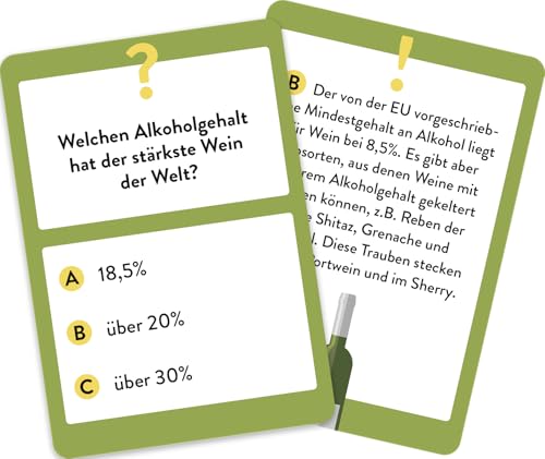 Wein Wissens-Quiz: 50 spannende und kuriose Fragen für Wein-Liebhaber | Das perfekte Partyspiel und originelle Geschenk für Weinfans | Ratequiz im Spielkartenformat - Image 8