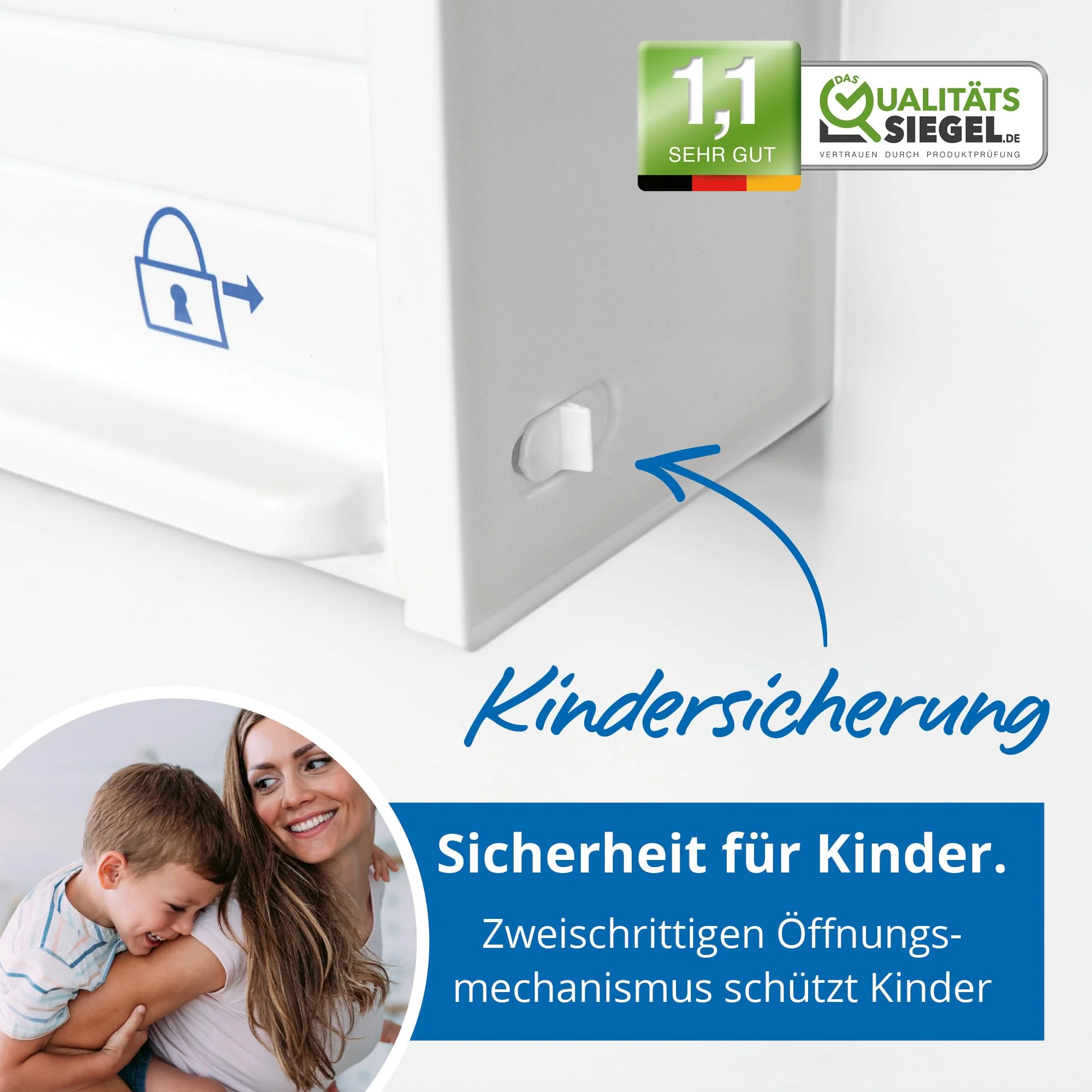 Weinberger Medizinschrank I Apotheker- und Medikamenten-Schrank I Tabletten-Aufbewahrung I Hausapotheke I Arznei- & Erste-Hilfe-Schrank I Kindersicherung I Jalousie I viele Fächer I Weiß - Image 2