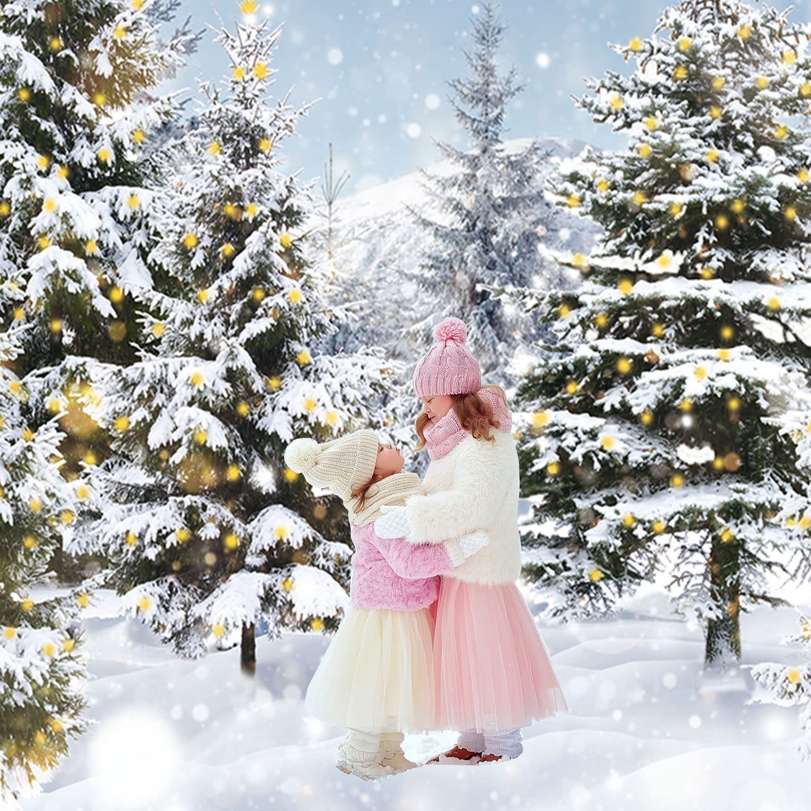 Weiß Weihnachten Banner - Realistisch Extra Großer Winter Schnee Wald Hintergrund für Winter Wonderland und Feiertage - Image 2