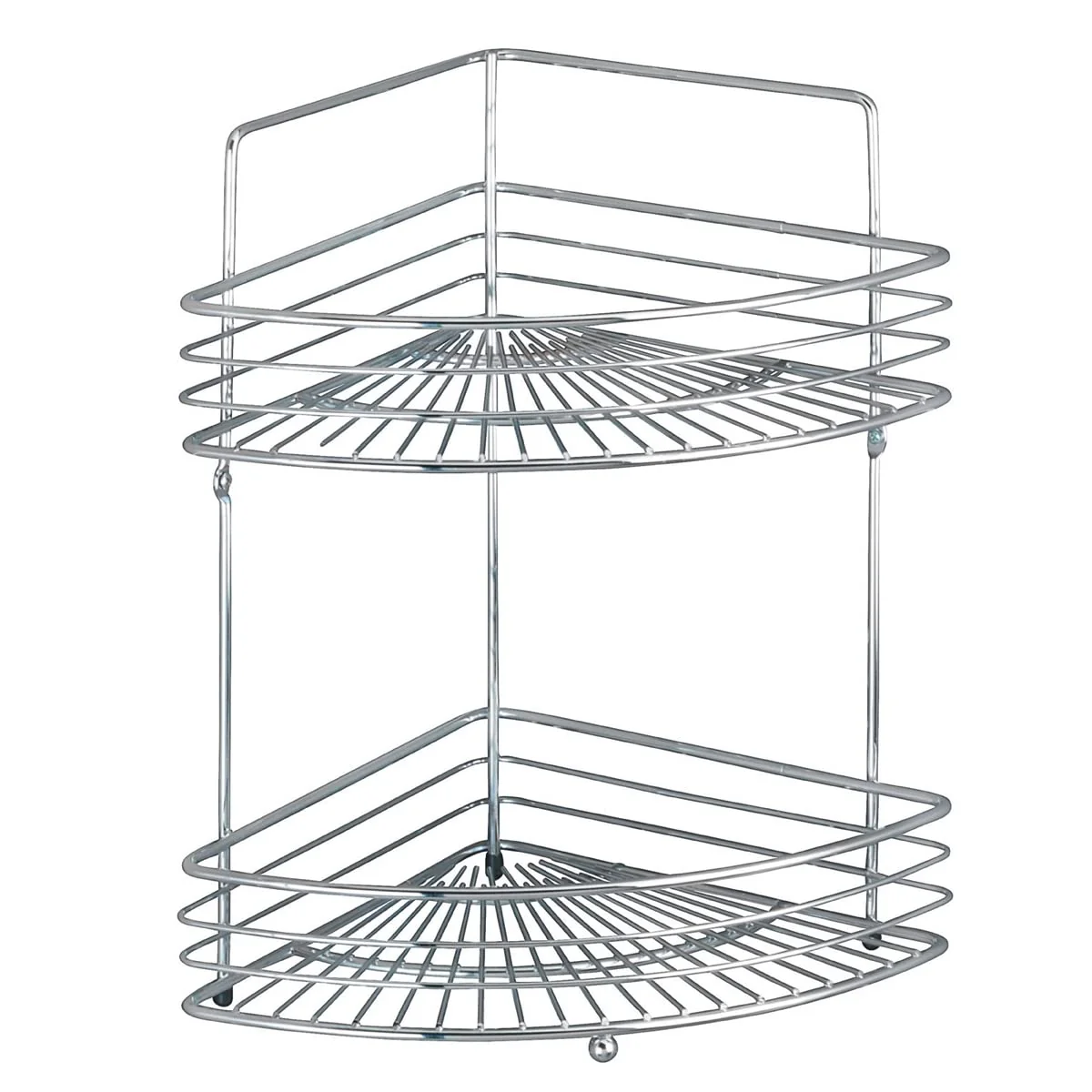 WENKO Bad Eckwandablage Mod. Milano für Pflegeartikel und Badaccessoires mit 2 Etagen Massive Qualität Maße 31,5 x 37 x 22 cm Farbe Chrom - Image 9