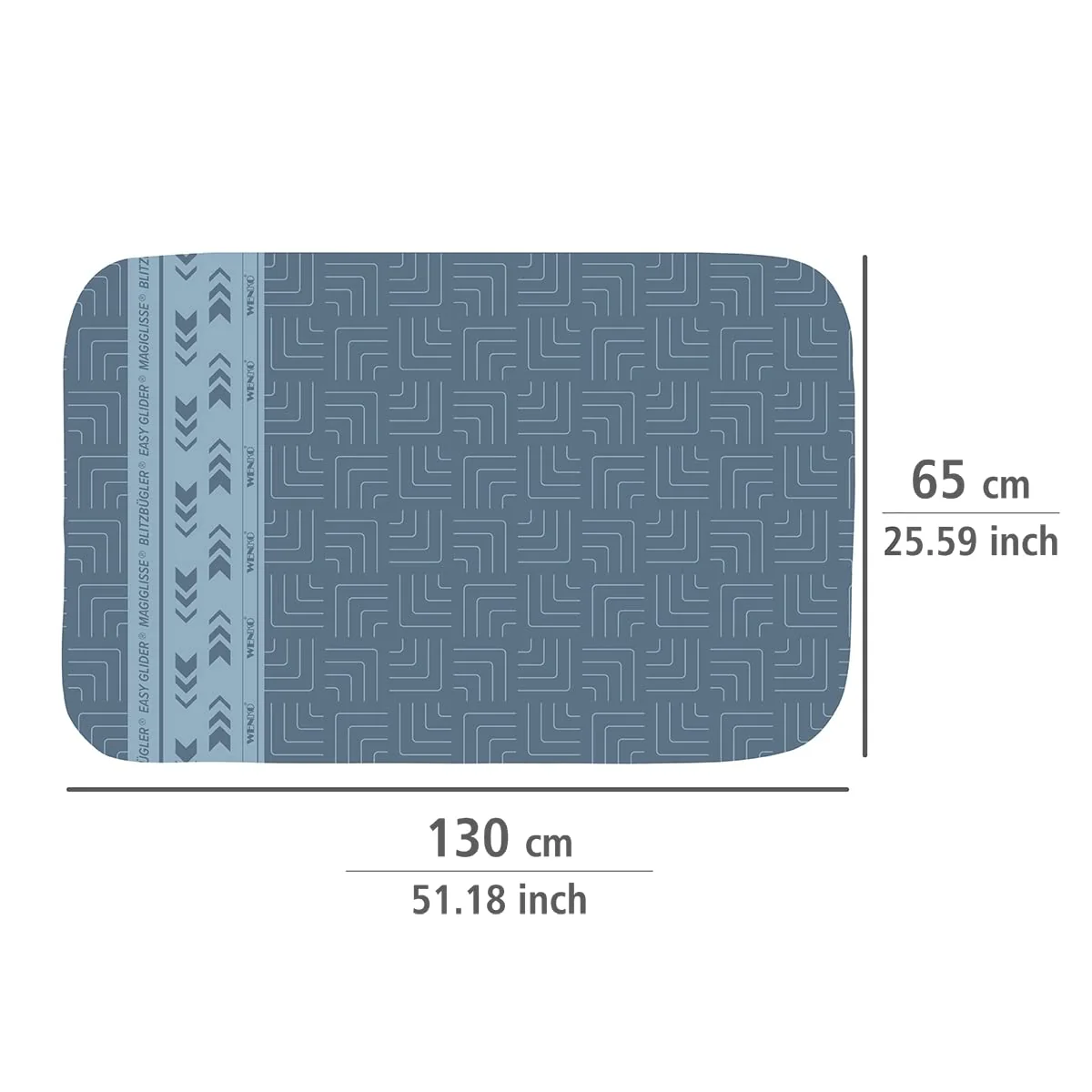 WENKO Bügeldecke Air Comfort Blitzbügler, Blitzbüglerzone, 5-lagige Komfort-Polsterung, Hitzereflektion & Dampfsperre, 130 x 65 cm - Image 14