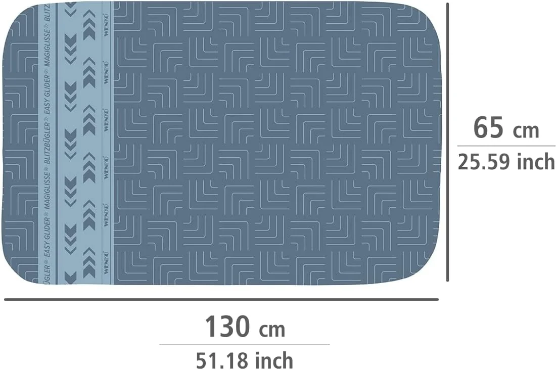 WENKO Bügeldecke Air Comfort Blitzbügler, Blitzbüglerzone, 5-lagige Komfort-Polsterung, Hitzereflektion & Dampfsperre, 130 x 65 cm - Image 9