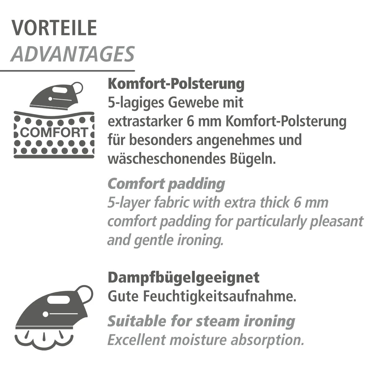 WENKO Bügeltischbezug Air Comfort mit Blitzbüglerzone XL/Universal - Image 6