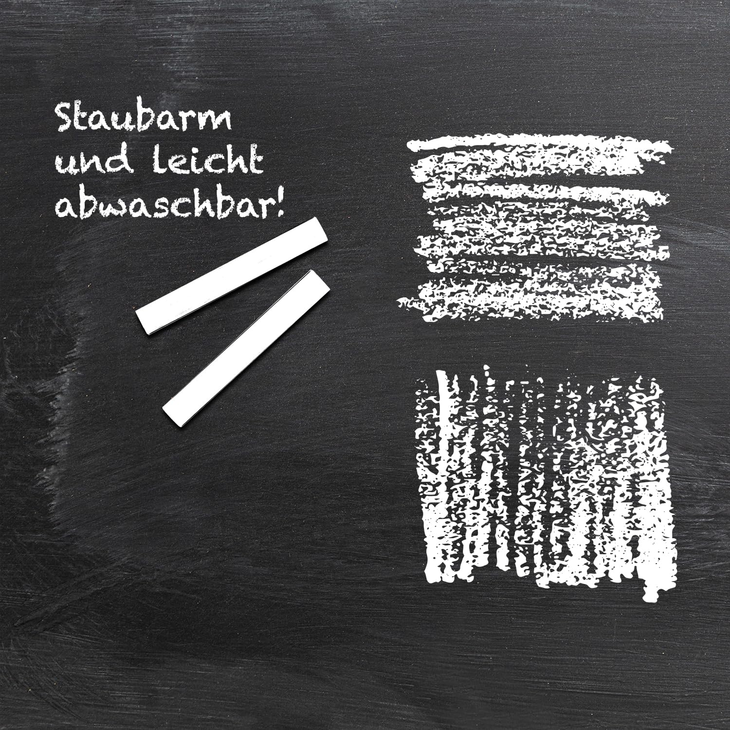 Westcott Kreide 12 Stück Weiss | 12er Pack Tafelkreide mit 1,2cm ⌀ in deckendem Weiss | staubarm & leicht abwischbar | 8,5cm lange Kreidestifte | E-744982 00 - Image 4