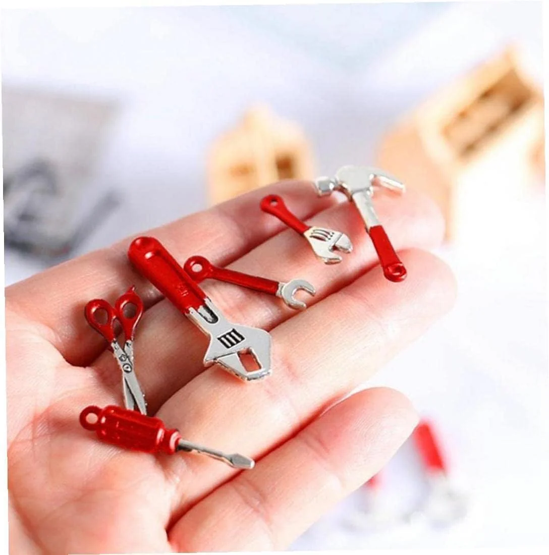 Wichtel Zubehör Baustelle, 27 Pcs Miniatur Wichtel Baustelle Set für Wichteltür Weihnachten Deko und Puppenhaus,DIY wichtelzubehör Baustelle Einzug mit Absperrungsset,Pylonen, Werkzeug-Set - Image 2