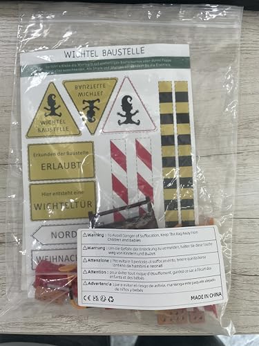 Wichtel Zubehör Baustelle, 27 Pcs Miniatur Wichtel Baustelle Set für Wichteltür Weihnachten Deko und Puppenhaus,DIY wichtelzubehör Baustelle Einzug mit Absperrungsset,Pylonen, Werkzeug-Set - Image 6