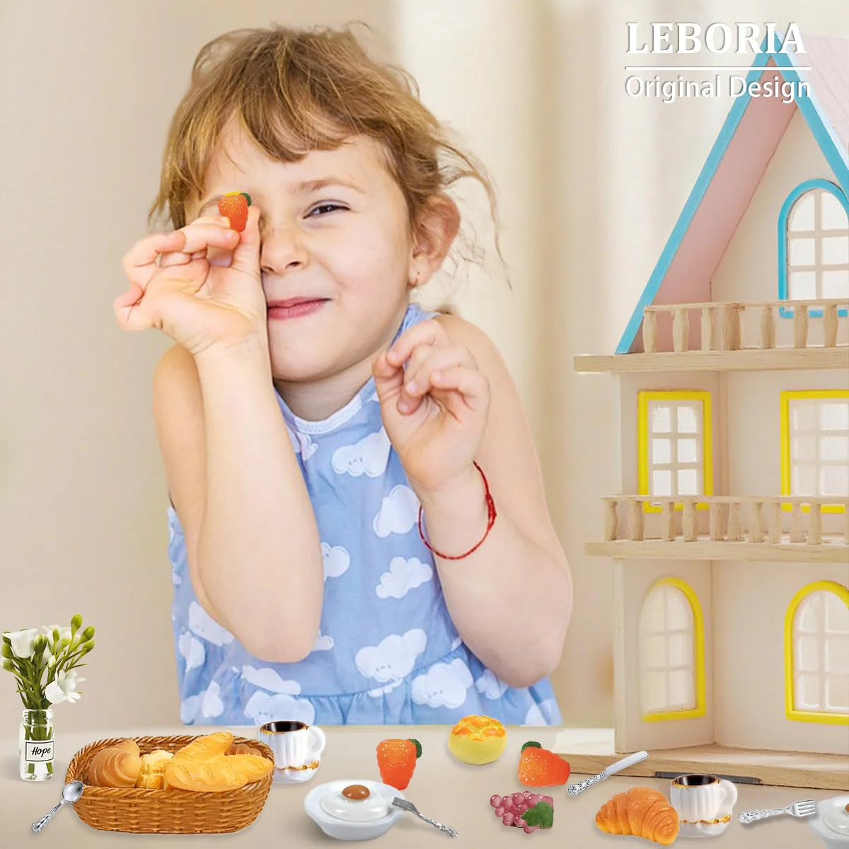 Wichtel Zubehör Miniatur Weihnachten, 23 Stück Puppenhaus Frühstück Essen Geschirr Set, 1/12 Mini Besteck Wichtel Küche Wichtelzubehör Wichtelset, Weihnachten Deko - Image 5