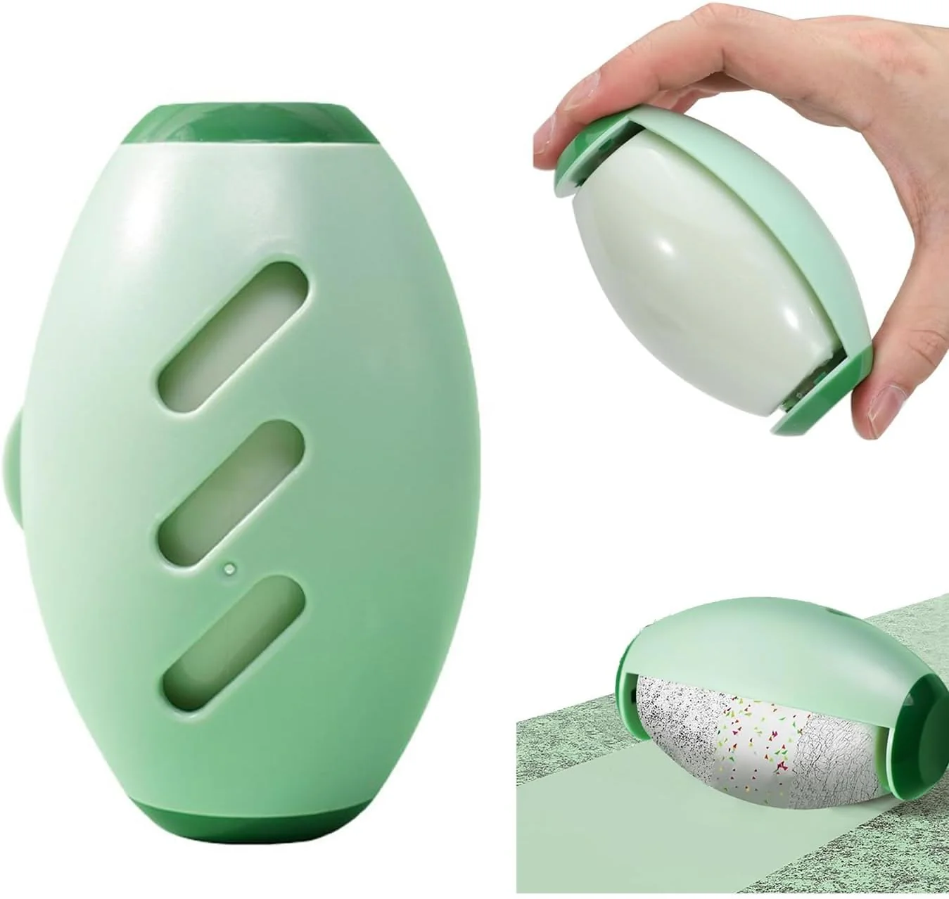 Wiederverwendbar Fusselrolle, Waschbarer Tierhaarentferner Fusselrolle, Waschbare Klebrige Gel Fusselrolle Ball für Haustier Haar, Wiederverwendbarer Fusselroller für Kleidung,Reisen,Haus (Grün) - Image 4
