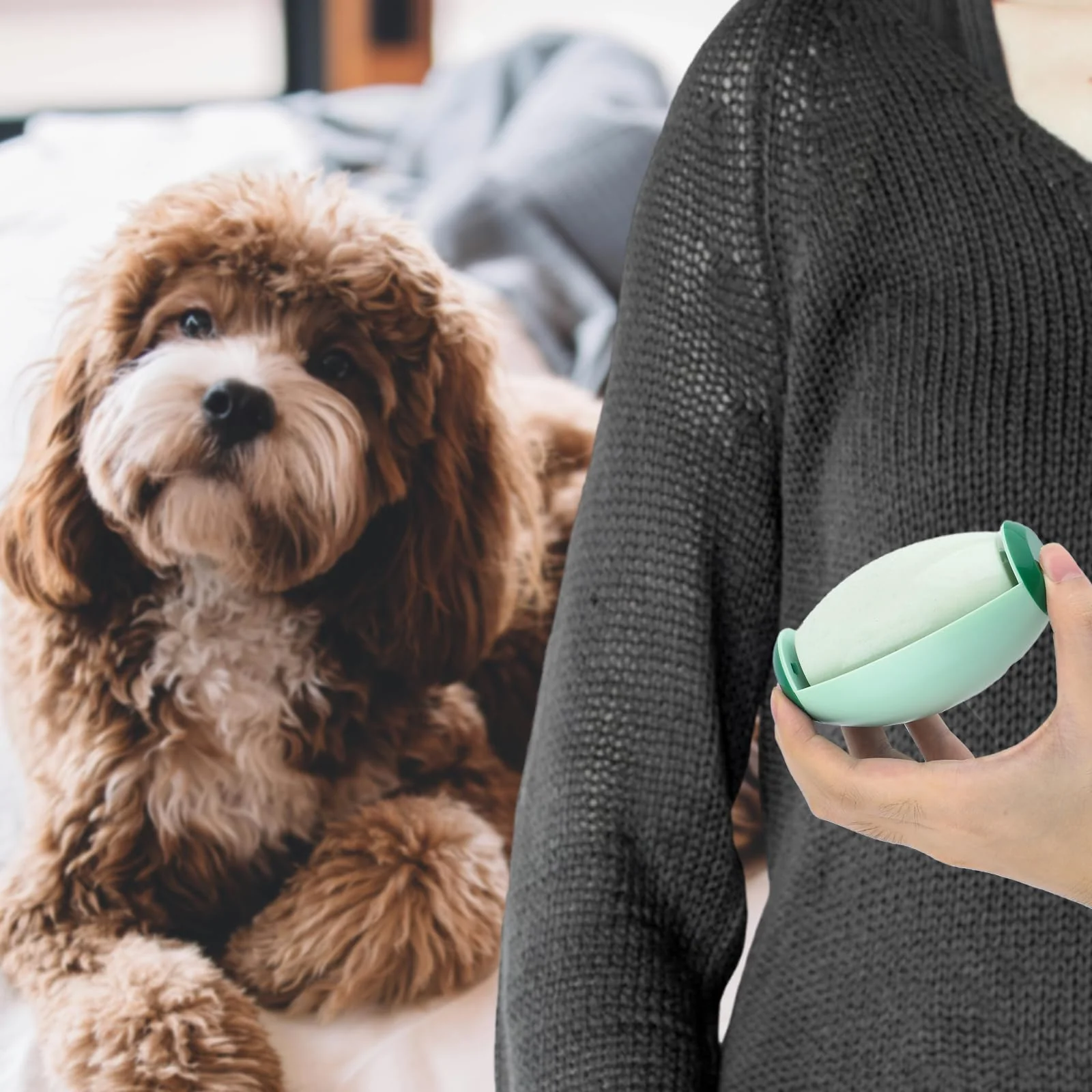 Wiederverwendbarer Waschbarer Fusselrolle, Mini-Fusselroller in Reisegröße Klein Kompakt Tragbar Fusselroller für Haustiere Fusselrollerball für Unterwegs für Kleidung Sofas Haare Staub - Image 7