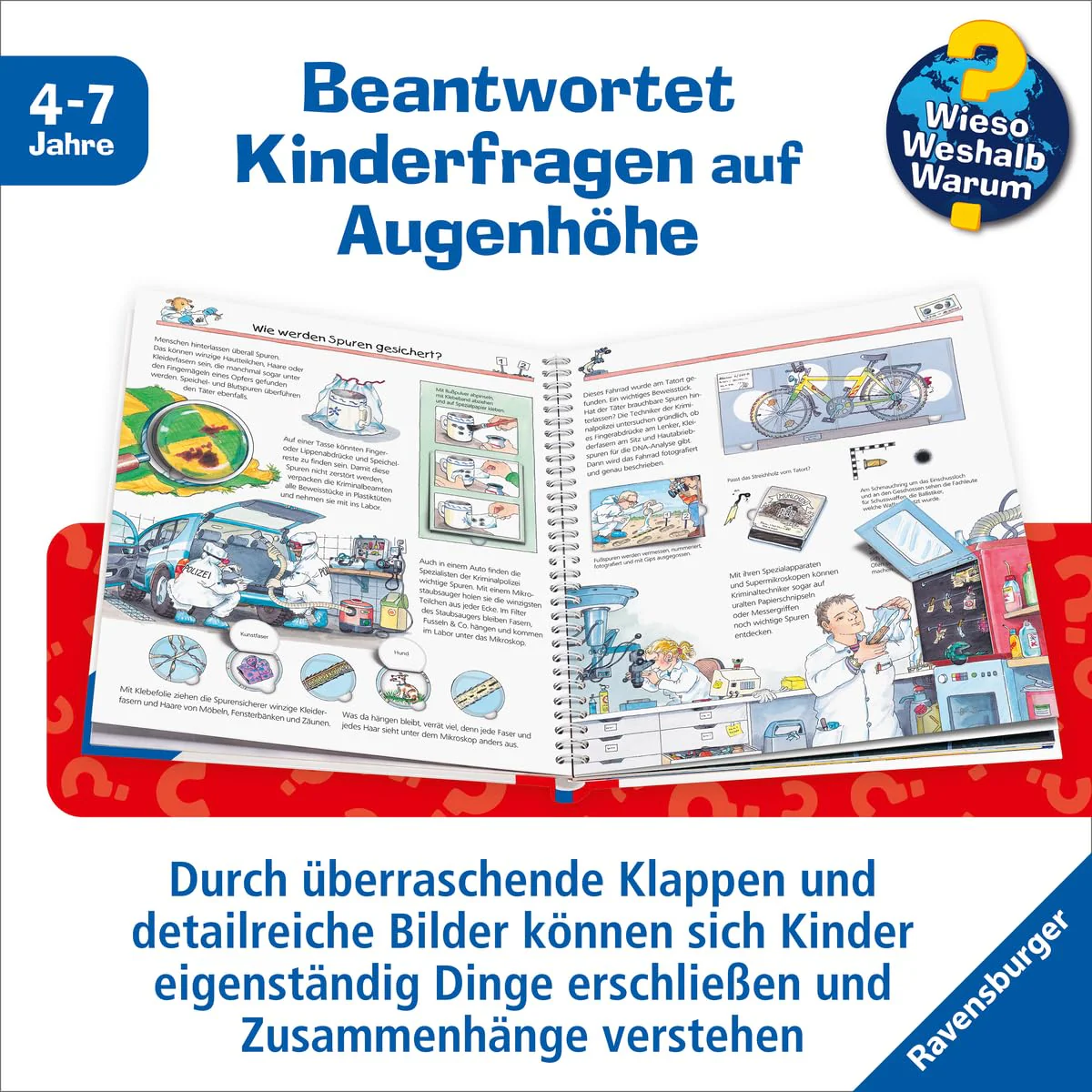 Wieso? Weshalb? Warum?, Band 22 - Alles über die Polizei (Sachbuch ab 4 Jahre - mit Klappen und riesigem Poster) (Kernreihe, 22) - Image 5