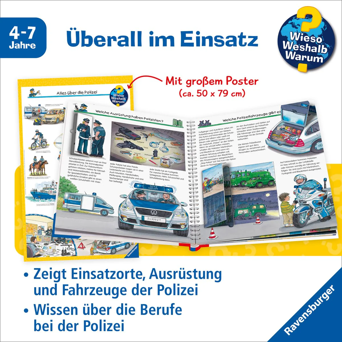 Wieso? Weshalb? Warum?, Band 22 - Alles über die Polizei (Sachbuch ab 4 Jahre - mit Klappen und riesigem Poster) (Kernreihe, 22) - Image 6