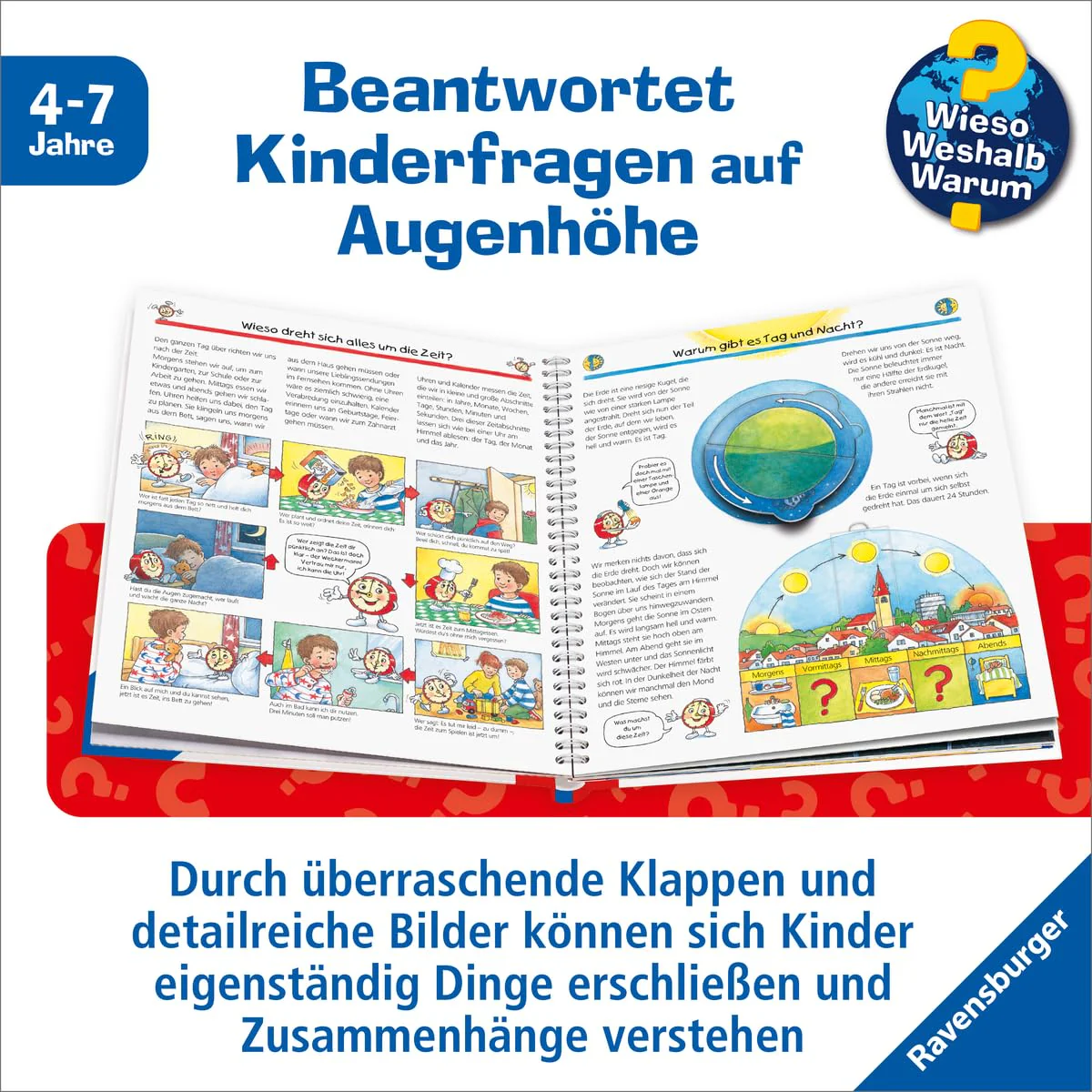 Wieso? Weshalb? Warum?, Band 25 - Die Uhr und die Zeit (Sachbuch ab 4 Jahre - mit Klappen und verstellbarer Uhr zum Lernen) (Kernreihe, 25) - Image 5
