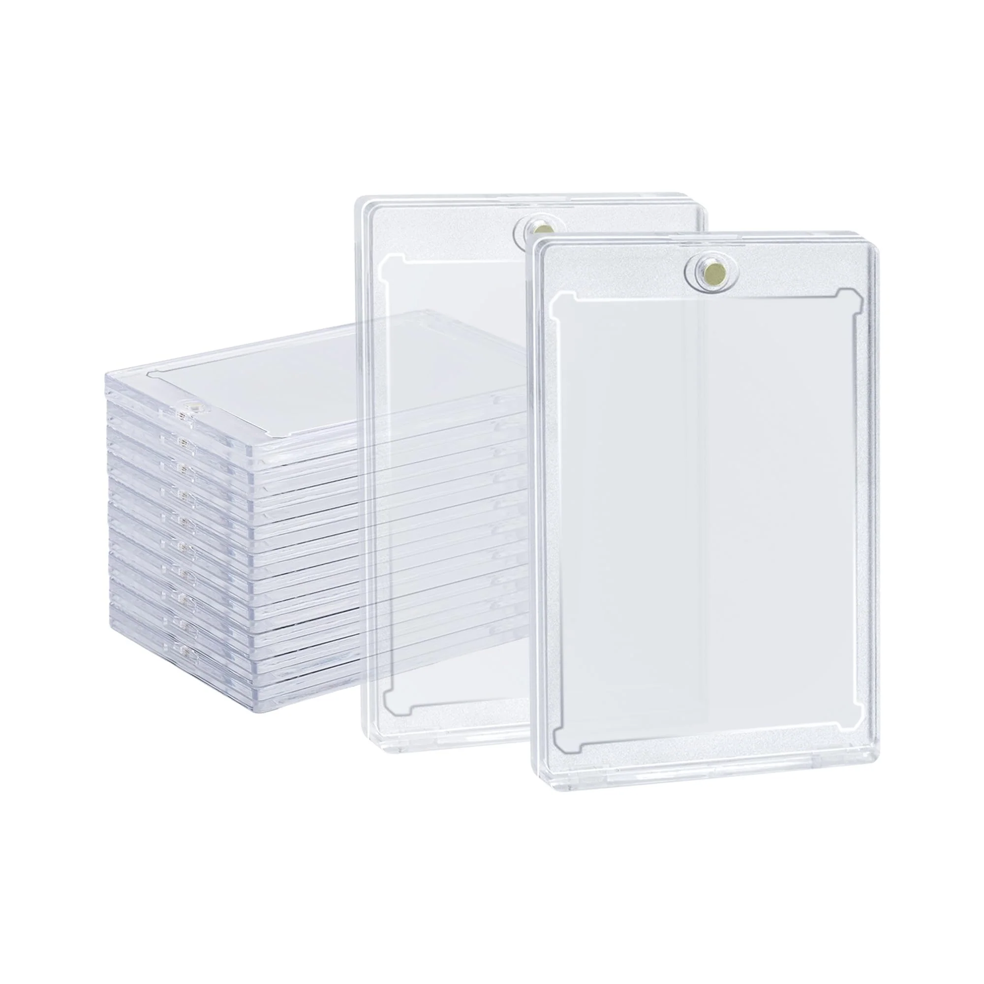 Wigearss 10 Stück 35PT Magnetischer Kartenhalter UV-Schutz-Transparent Karten Rahmen Kartenhüllen Schutzhüllen für Pokemon, Magic, MTG, Yugioh, Sportkarten Sammlung - Image 2