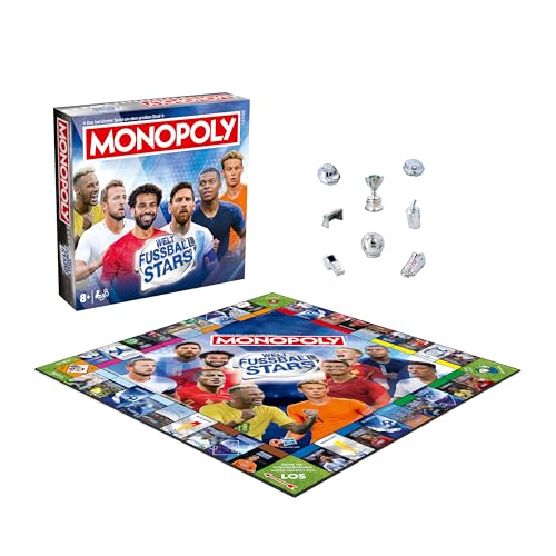 Winning Moves Monopoly Weltfussball Stars Edition - Monopoly Spiel für Fans - Familienspiele Strategie Brettspiele Weltfussball Stars - 2+ Spieler ab 8+ Jahren - Deutsch - Image 9