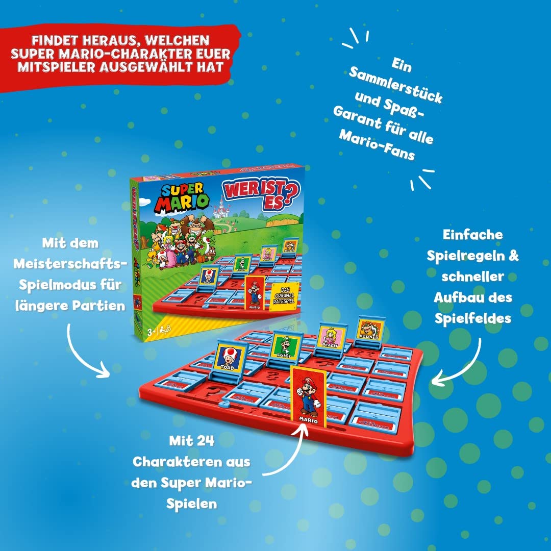 Winning Moves Wer ist es? Super Mario Edition - Wer ist es Spiel Super Mario Brettspiel für Kinder - Fanartikel - Gesellschaftsspiele für Familien - 2 Spieler ab 3+ Jahren - Deutsch - Image 5