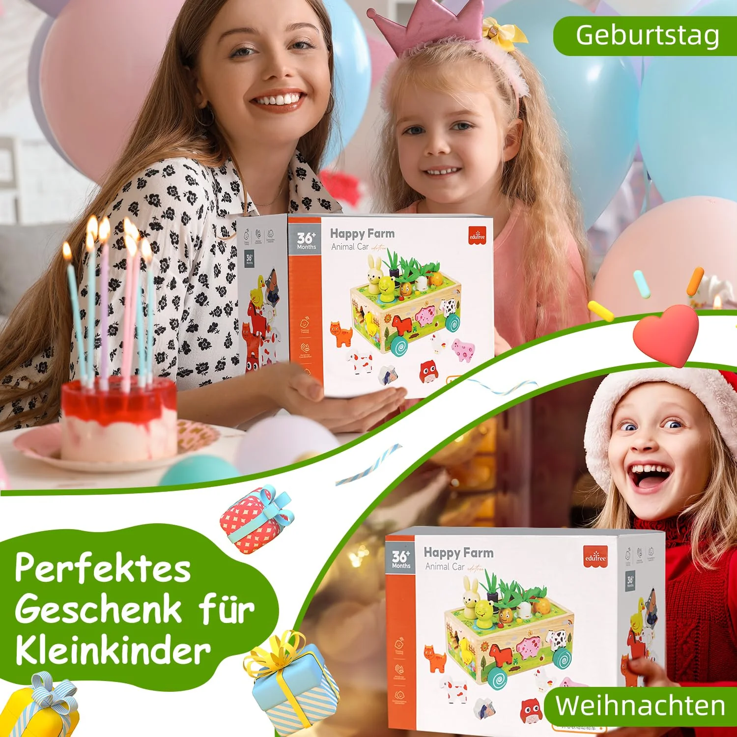 Winnrok Montessori Spielzeug ab 2 3 4 Jahr, Karotten Steckspiel Holz Motorikspielzeug, Sortierspiel Holzspielzeug Kinder, Lernspielzeug Geschenk Baby Junge Mädchen, Ostergeschenke für Einjährige - Image 2