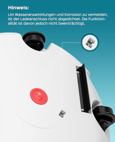 WINNY POOL CLEANER Winny 200 – Kabelloser Akku Poolsauger, Doppelfiltration, automatisches Parken, 80 Min. Laufzeit, für Aufstellpools bis 60 m², kompakt & leicht(Marine-Weiß) - Image 9