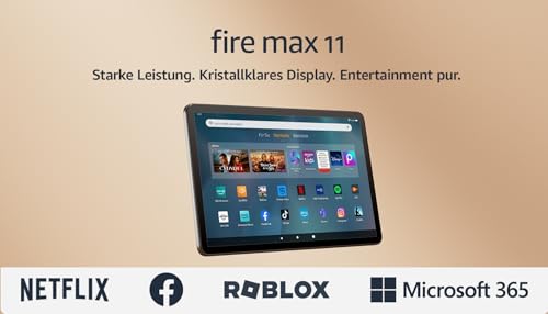 Wir stellen vor: Amazon Fire Max 11-Tablet, unser bisher leistungsstärkstes Tablet, mit klarem 11-Zoll-Display, Octa-Core-Prozessor, 4 GB RAM, 14 Stunden Akkulaufzeit, 64 GB, grau, mit Werbung - Image 2