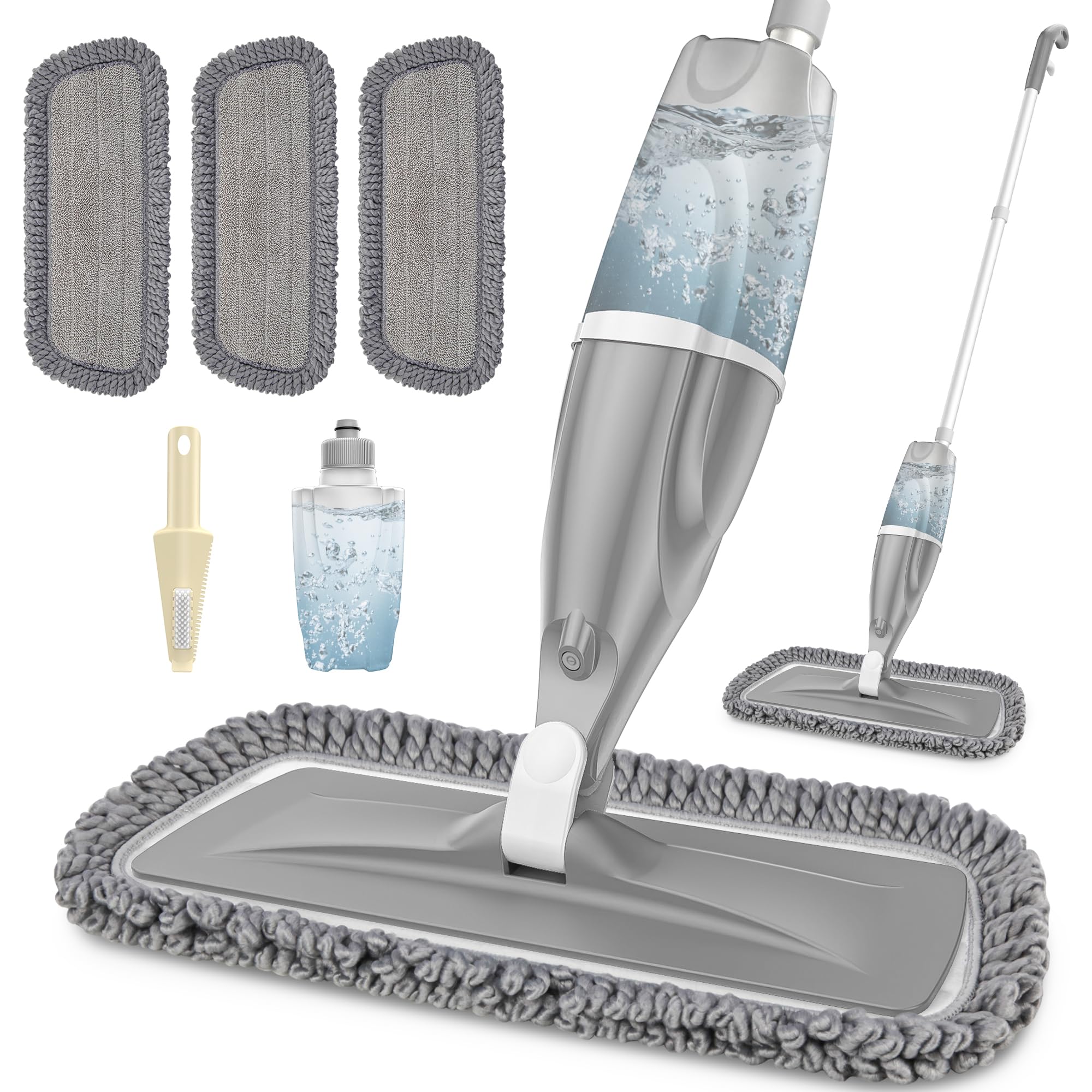 Wischmopp mit Sprühfunktion – EXEGO Bodenwischer mit Sprühmopp Spray Mop Floor Mop mit 3X Wischpads Staubwischer Nasswischer für Schnelle Reinigung Hartholz, Marmor, Holz, Laminat, Fliesen - Image 4
