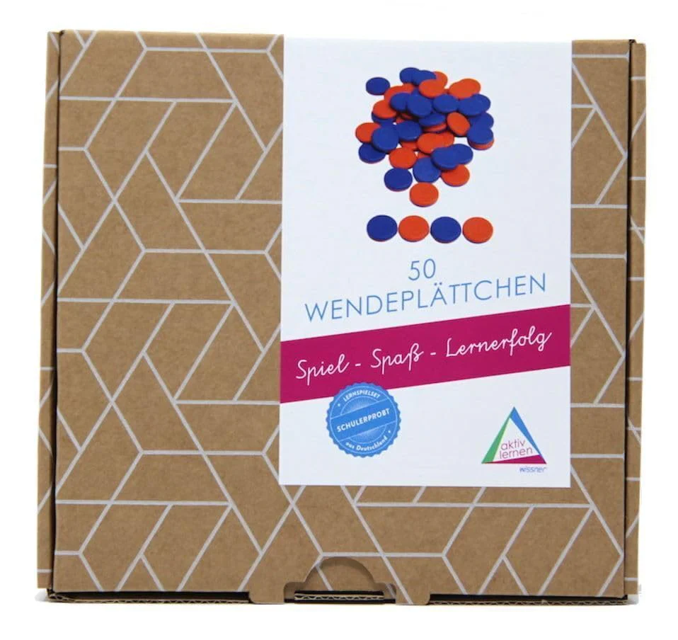 Wissner aktiv lernen 080810.IMP - RE Plastic Wendeplättchen, 50 Zählchips in rot/blau, Durchmesser 2,5 cm und 0,5 cm stark, ideal für Kinderhände, nachhaltig hergestellt - Image 2