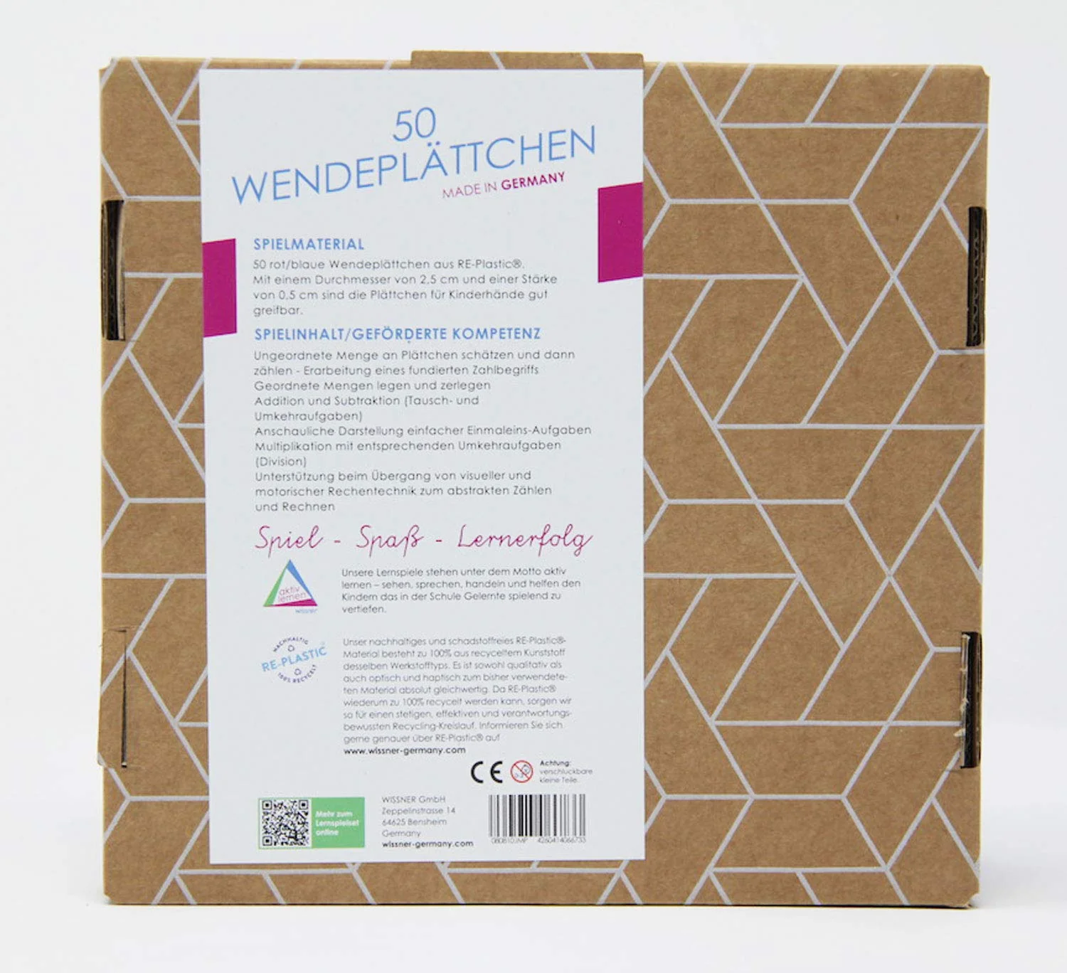 Wissner aktiv lernen 080810.IMP - RE Plastic Wendeplättchen, 50 Zählchips in rot/blau, Durchmesser 2,5 cm und 0,5 cm stark, ideal für Kinderhände, nachhaltig hergestellt - Image 8