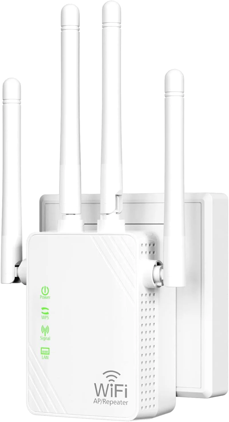 WLAN-Extender-Signalverstärker für bis zu 5.000 m² und 55 Geräte, Verstärker mit großer Reichweite und Ethernet-Anschluss, Zugangspunkt, 1-Tasten-Einrichtung, Alexa-kompatibel - Image 7