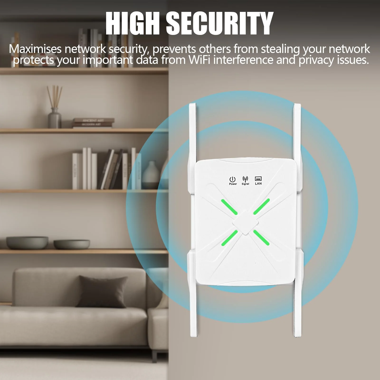 WLAN Verstärker 1200Mbit/s WiFi Repeater - Dualband 5GHz & 2.4GHz WLAN Repeater mit Ethernet Port 4 *Antennen Abdeckung bis zu 200m² und 45 Geräte, WiFi Internet Verstärker Repeater/Router/Ap Modus - Image 7