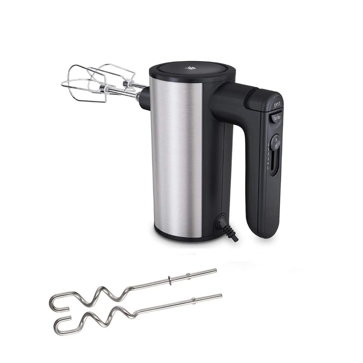 WMF Kult X Edition Handrührer, Handrührgerät, Quirl mit 5 Geschwindigkeitsstufen, Turbofunktion, Handmixer 400 W, Cromargan matt, schwarz - Image 3