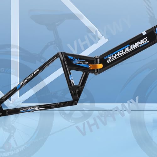Wmmner 18/20/22/24 Zoll Mountainbike, Folding Bikes With High Carbon Steel Body For Adults Kids, Folding Bike With Shock Absorber Dual Disc Brake/Saphirblau/55,9 cm (22 Zoll) - Image 4