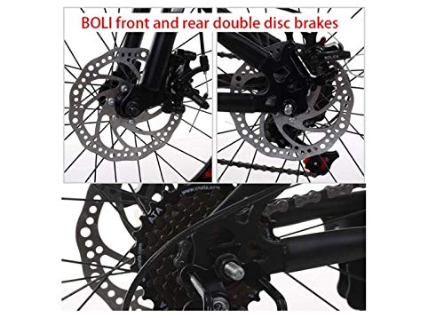 Wmmner Fjw Mountainbike, Unisex, 7 Gänge, Mountainbike, 20 Zoll, 22 Zoll, 24 Zoll, Stahl mit hohem Kohlenstoffgehalt, Schüler für Kinder, umgeschaltet/14 Zoll - Image 5