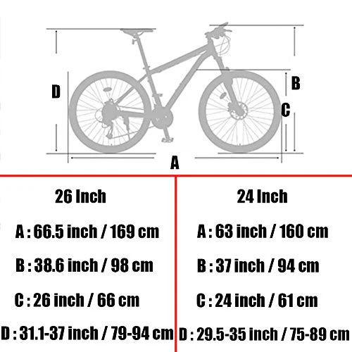 Wmmner Hardtail Mountain Trail Bike 24 Zoll für Erwachsene Damen, Mädchen Mountainbike mit Vorderradaufhängung und Scheibenbremsen, Rahmen aus Stahl mit hohem Kohlenstoffgehalt und verstellbarem Sitz - Image 2
