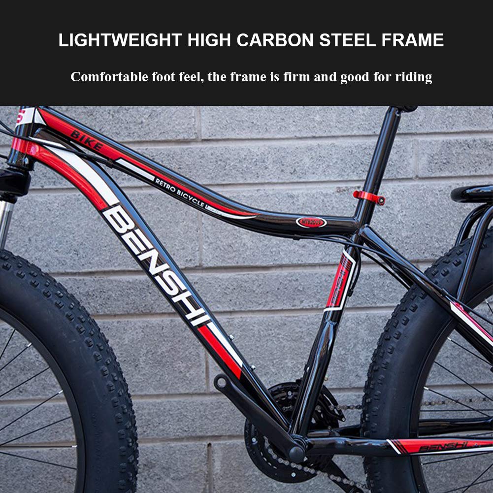 Wmmner Hardtail-Mountainbike Mit Vorderradaufhängung Mechanische Scheibenbremse Für Erwachsene Männer Frauen, High Carbon Steel All Terrain Fat Tire Mountain Bike, Anti-Rutsch-Fahrrad, Grün 2,24 Zoll - Image 5