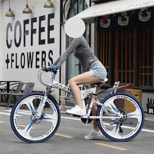 Wmmner Klappbares Mountainbike 24 Zoll 26 Zoll Erwachsenen- Und Studenten-Speedbike Mit Stoßdämpfer Mountainbike Fahrrad/B/24 Zoll - Image 2