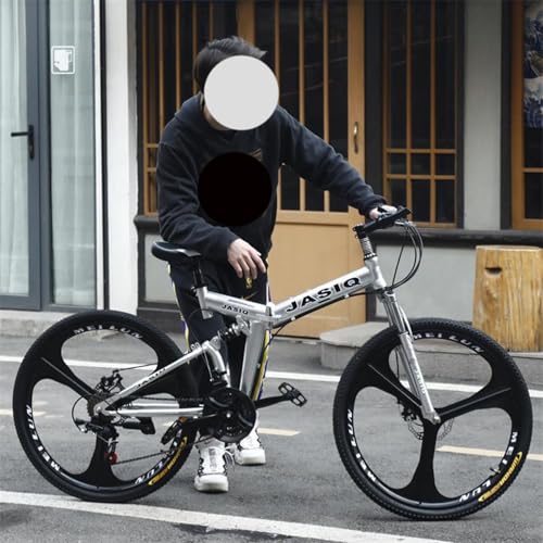 Wmmner Klappbares Mountainbike 24 Zoll 26 Zoll Erwachsenen- Und Studenten-Speedbike Mit Stoßdämpfer Mountainbike Fahrrad/B/24 Zoll - Image 3