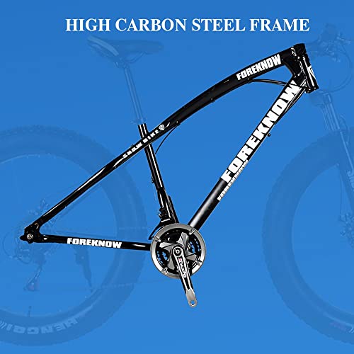 Wmmner Mountainbike, 20/24/26 Zoll, 7/21/24/27/30 Gänge, Erwachsene, Fat Tire Mountainbike, mit Rahmen aus Karbonstahl und Doppelscheibenbremse, Vorderradaufhängung - Image 7