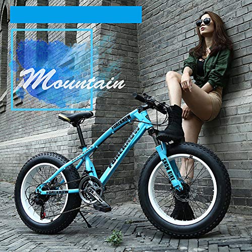 Wmmner Mountainbike, 20 Zoll (50,8 cm), mit Vorderradaufhängung und mechanischen Scheibenbremsen für Damen, Mountainbike-Sitz für Mountainbike, Fat Tire verstellbar in 8 Farben, rutschfeste Fahrräder - Image 7