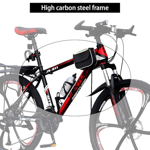 Wmmner Mountainbike, 24 Zoll, 26 Zoll, 27,5 Zoll, 21 Gänge, Dual-Disc-Bremse, 6 Speichenräder für Männer, Frauen, Erwachsene, Fahrkapazität: 200 kg/a/26 Zoll - Image 5