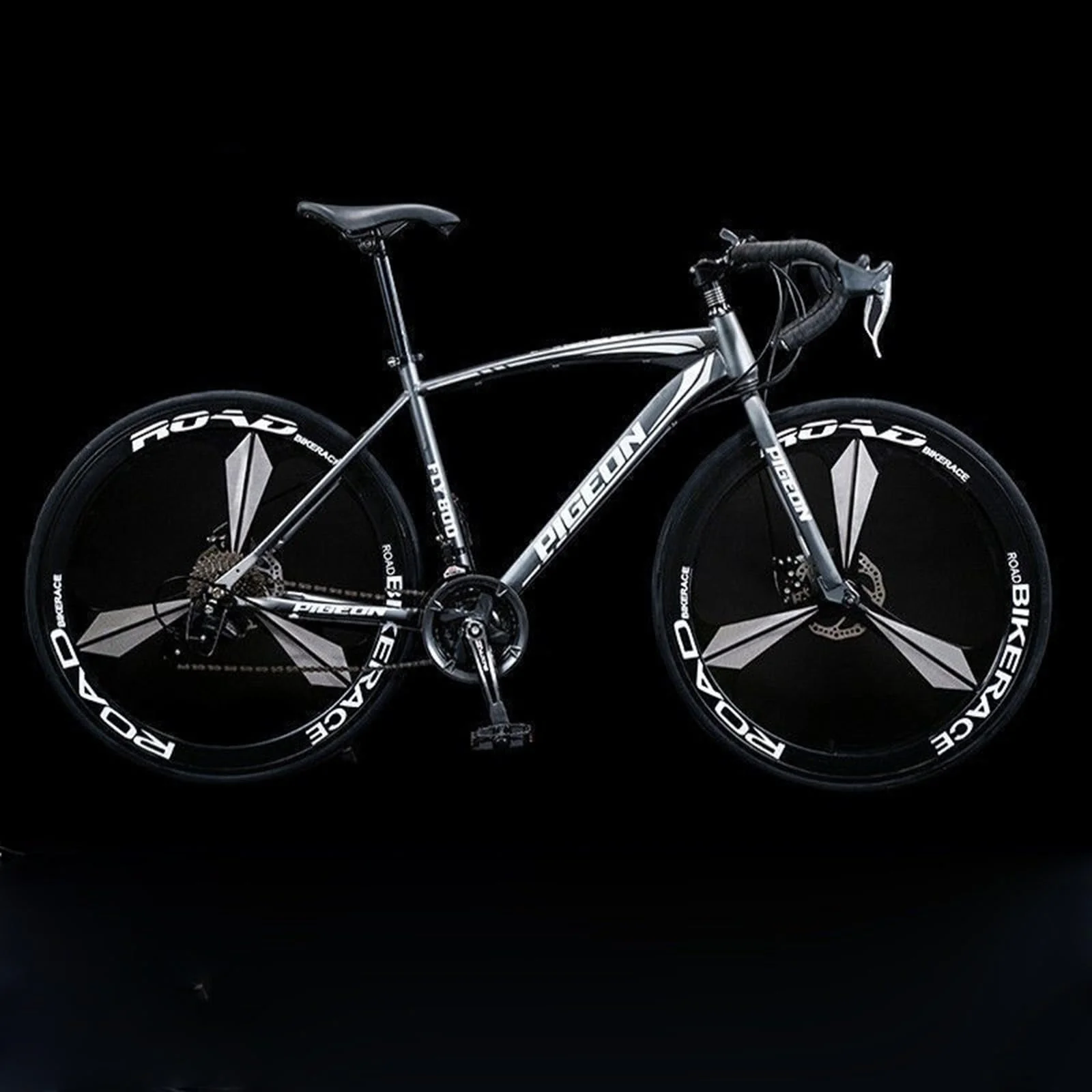 Wmmner Mountainbike 26 Zoll 27 Gänge Scheibenbremsen Carbonstahl Fahrrad Gebogener Lenker Unisex/a/24-Gang